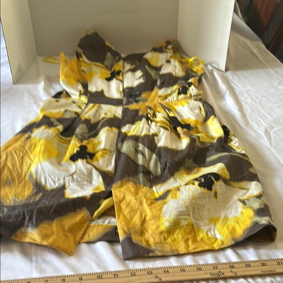 Eliza J Yellow and Brown Midi Dress - Picture 6 of 6